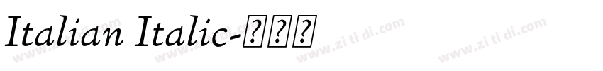 Italian Italic字体转换